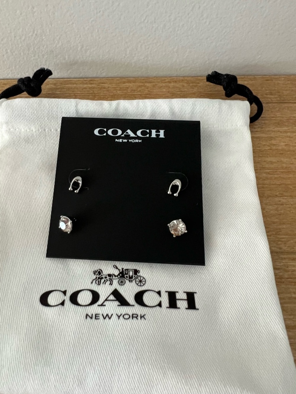 COACH C Stud Earring Duo Set